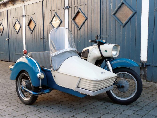 The Iron Pig: 1969 MZ Motorcycle Image