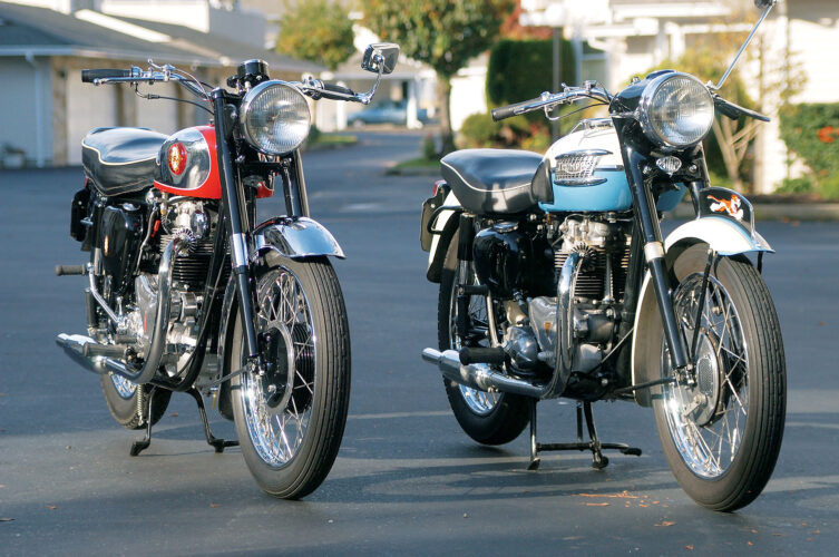 1960 BSA Super Rocket vs. 1957 Triumph Tiger 110